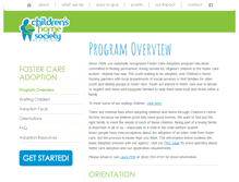 Tablet Screenshot of adoption.chsva.org